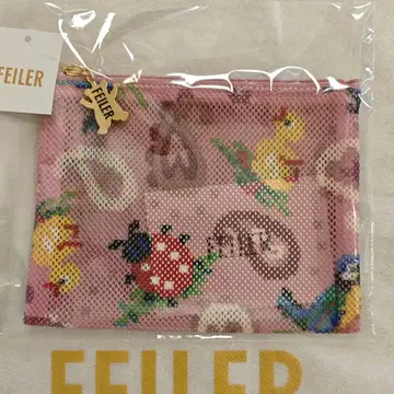 FEILER 하이디 페이즐리 메쉬 파우치 핑크 미니