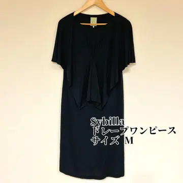 Sybilla 드레이프 원피스 M 개더 미 실루엣 드레이프감 소재