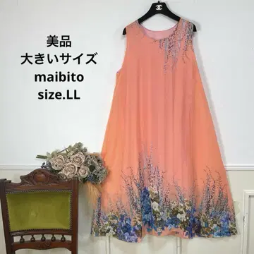 29 새상품급 빅 사이즈 maibito 플라워 원피스