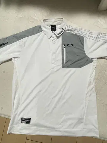 Oakley 긴팔 피케 셔츠 화이트 그레이