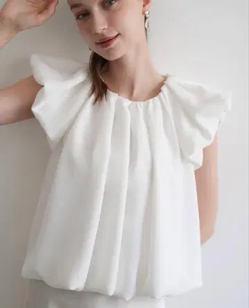 acka drape volume tops white