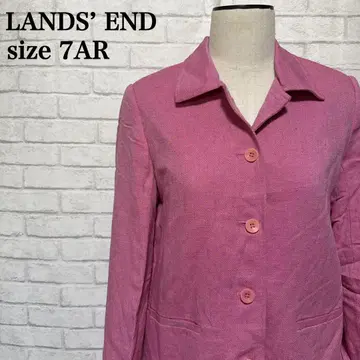 LANDS'END 고급 핑크 테일러드 자켓 오피스 세레모니 L
