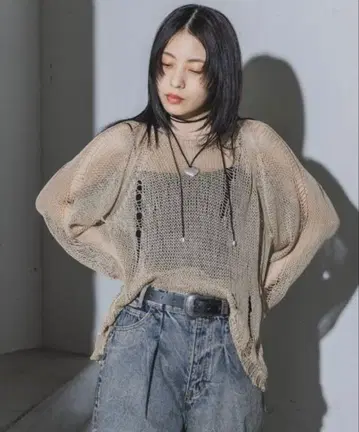 JEANASIS / 1.5G 릴리 얀 데미지 니트