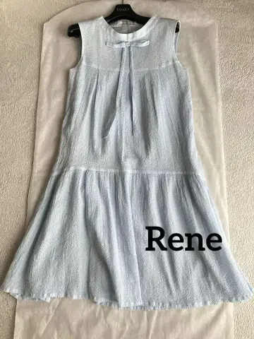 르네 Rene 비쥬 리본 슬리브리스 원피스 34