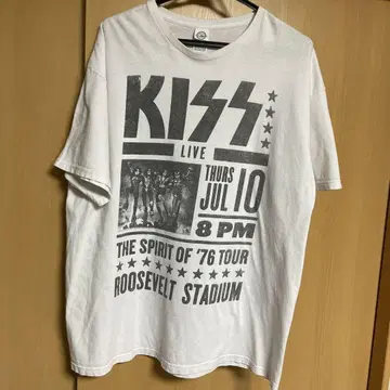 KISS 라이브 T셔츠 2XL 화이트