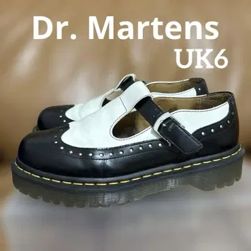 Dr. Martens 통굽 블랙/화이트 투톤 신발 UK6