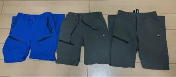 스트레치 소재 워크 팬츠 M 사이즈 파랑 카키