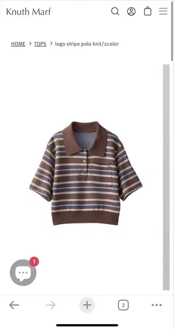 Knuth Marf logo stripe polo knit