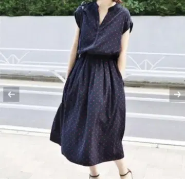 이에나 스키퍼 원피스 빨간색 도트