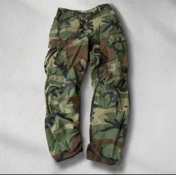 7302/US ARMY 카모플라쥬 카고 팬츠 더블니 S/R 83년 회계