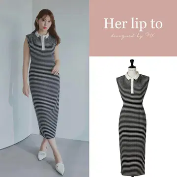 herlipto 프렌치 슬리브 폴로 롱 드레스