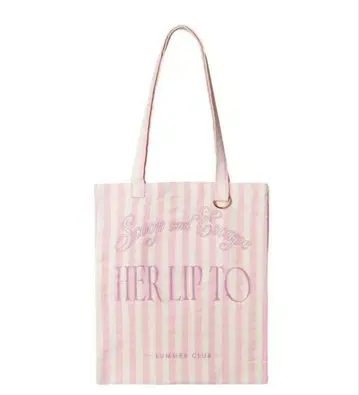 herlipto ScoopandEscapeTote pinkstripe