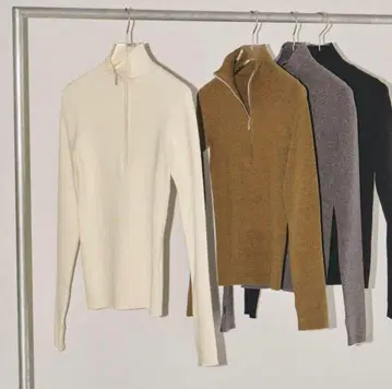 새상품급 TODAYFUL Halfzip Rib Knit 차콜 그레이