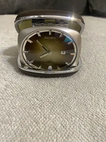 SEIKO 알람 시계 브라운/실버