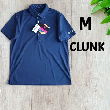 [미사용 택 포함] CLUNK 골프웨어 반팔 피케 셔츠 네이비 M