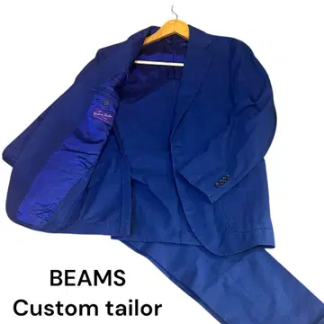 컨디션 최상 BEAMS TAILOR 커스텀 코튼 수트 라이트 블루 M