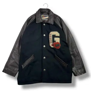 레어 90년대 GUESS 게스 가죽 자켓 바시티 자켓 XL
