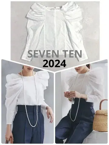 2024 24SS 세븐텐 상의 퍼프 슬리브 블라우스 셔츠