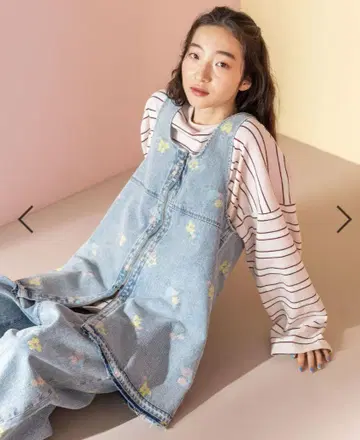 니코앤드 2WAY DENIM DRESS 데님 베스트 L 사이즈