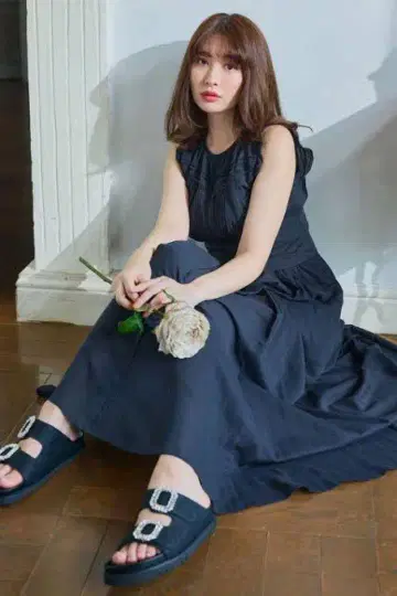 Herlipto Back Lace-Up Cotton Long Dress