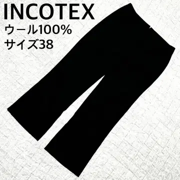INCOTEX 슬랙스 팬츠 네이비 38 울 100%