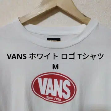VANS 화이트 로고 티셔츠 M