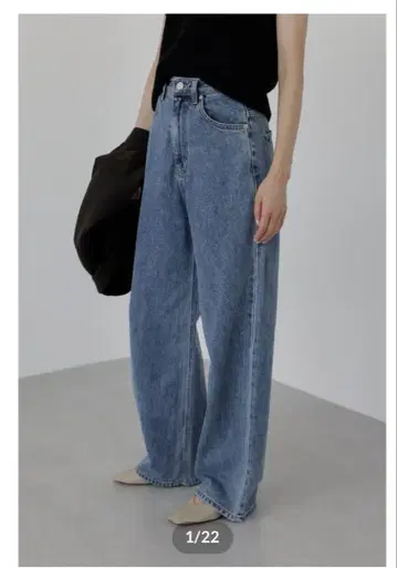 na.e 새상품 데님 Wide Loose Jeans _Deep Blue