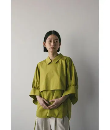STYLEMIXER 와이드 커프 레이어 블라우스