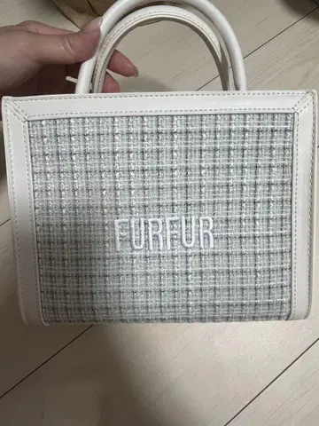 FURFUR 트위드 로고 토트백 민트
