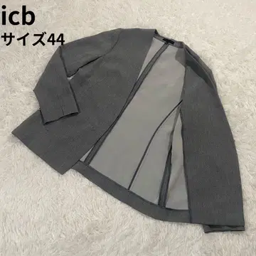 iCB 노카라 재킷 그레이 빅사이즈 사이즈 44