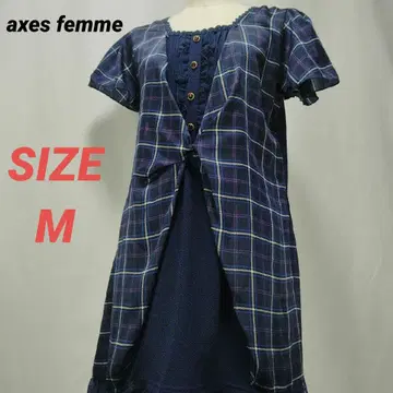 axes femme 엑시즈팜 원피스 체크 네이비