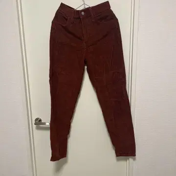 Levi's 코듀로이 데님 팬츠 적갈색 하이 웨스트