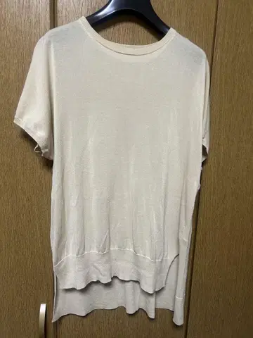 띠어리 럭스 theory luxe 21SS 니트 반팔 38 M 베이지