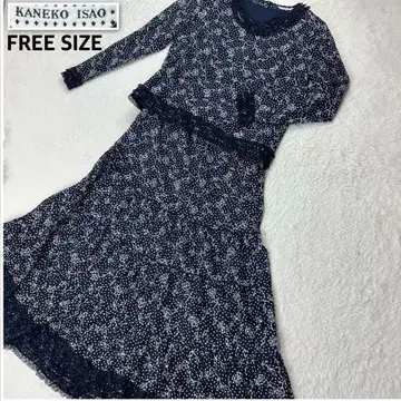 카네코 이사오 스커트 셋업 피코 프릴 리본 FREE SIZE