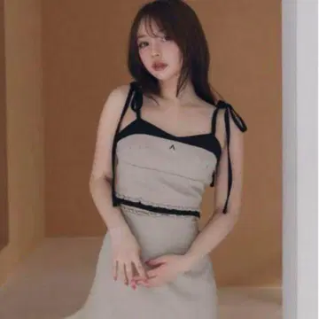 andmary sara 리본 셋업 베이지