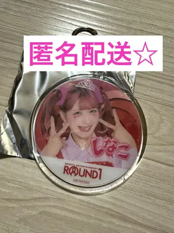 시나코 라운드원 아크릴 키링 ROUND1 빨간색 배경