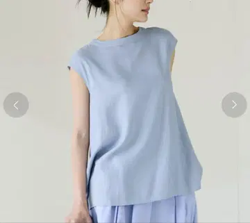두클라쎄 린넨 레이온 프렌치 소매 플레어 블라우스