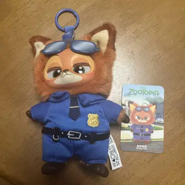 miniso 주토피아 봉제 인형 펜던트 Zootopia 경찰관 닉