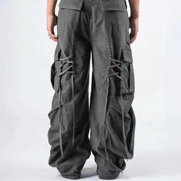 4dition Lace-Back Cargos Grey