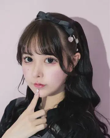 하트 비쥬 리본 머리띠 핑크 pium