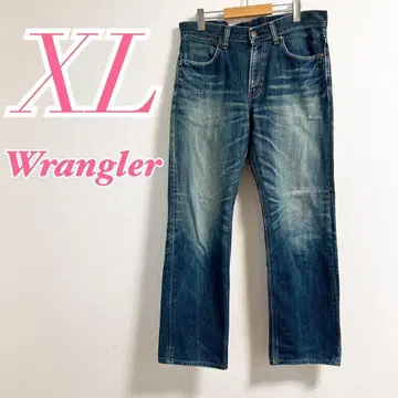 Wrangler XL 데님 팬츠 블루 와이드 팬츠 캐주얼 코디