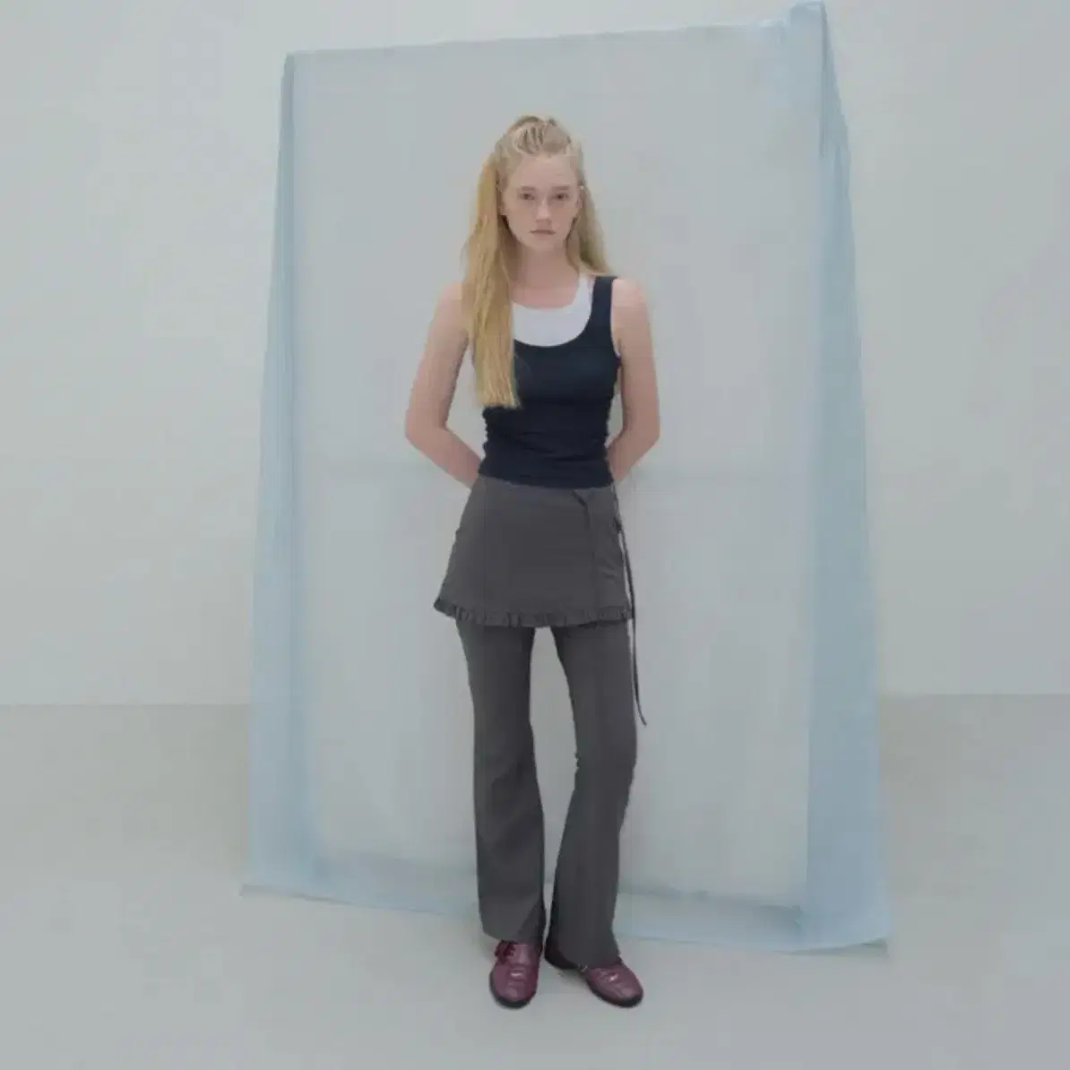 韓国商品/POETO Silling pants skirt set Poeto Sealing Pants Skirt Set #포에토,#포에토바지,#치마바지