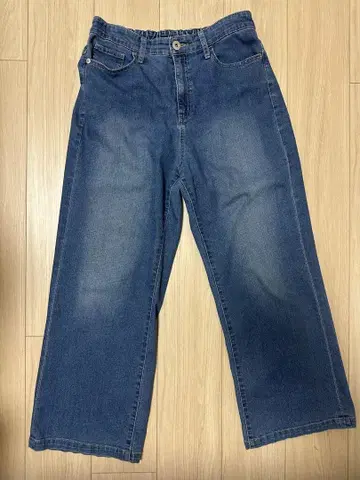 다크 블루 릴랙스 세미 와이드 데님 (L)
