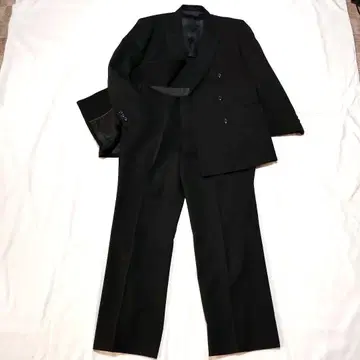 셋업 수트 블랙 울 100% 안감 큐프라 남성용