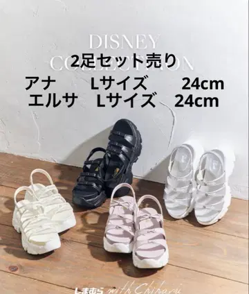 시마무라 치하루 씨 Disney 엘사 안나 샌들 L 사이즈 24cm