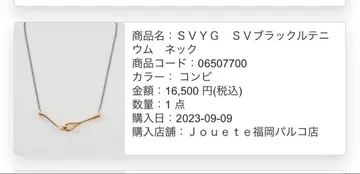 jouete SVYG SV 블랙 체인 목걸이
