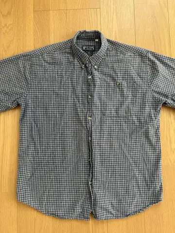 BRIAN AVERY COLLECTION 반팔 셔츠 XL 체크 무늬