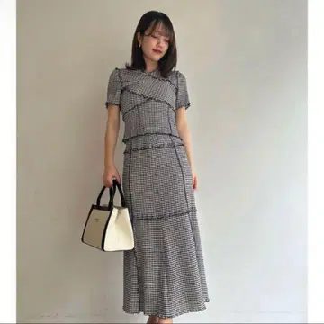 snidel 메로우 컷 원피스 셋업