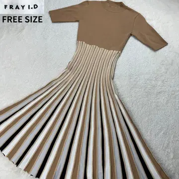 프레이 아이디 택 포함 미사용 새상품 플리츠 멀티 컬러 FREE SIZE