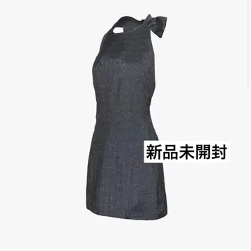S backless halter dress mini
